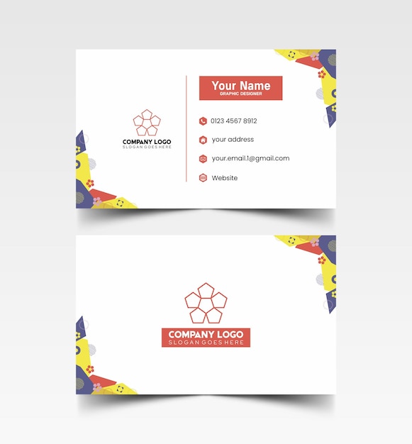 Modelo de diseño simple de nombre y tarjeta de identificación 10