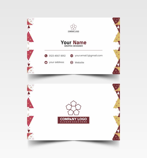 Modelo de diseño simple de nombre y tarjeta de identificación 10