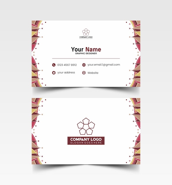 Modelo de diseño simple de nombre y tarjeta de identificación 10