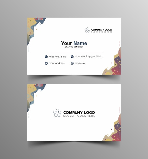 Modelo de diseño simple de nombre y tarjeta de identificación 10