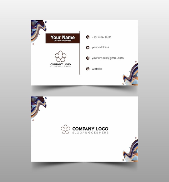Modelo de diseño simple de nombre y tarjeta de identificación 10