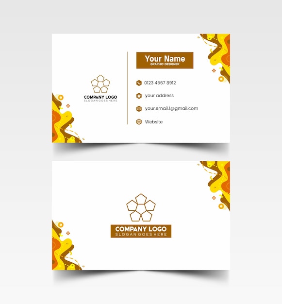 Modelo de diseño simple de nombre y tarjeta de identificación 10