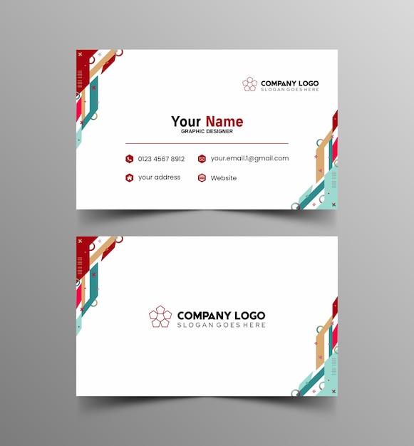 Modelo de diseño simple de nombre y tarjeta de identificación 10