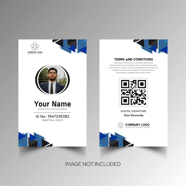 Modelo de diseño simple de nombre y tarjeta de identificación 10