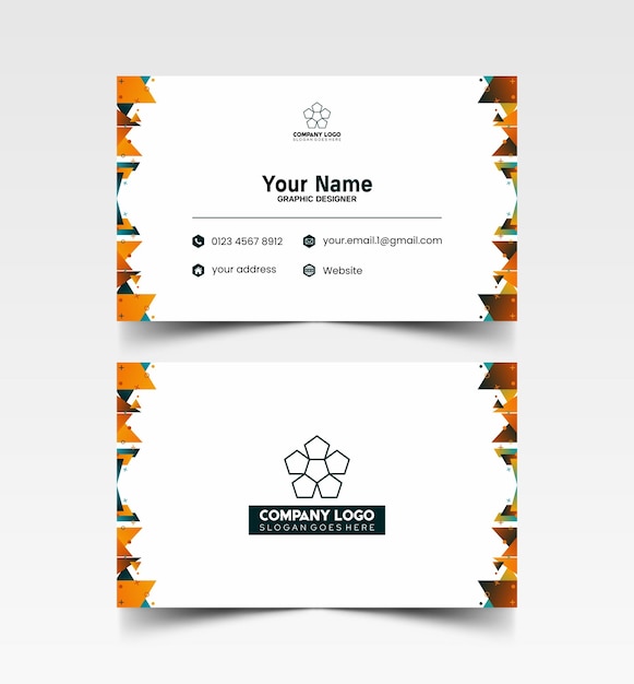 Modelo de diseño simple de nombre y tarjeta de identificación 10