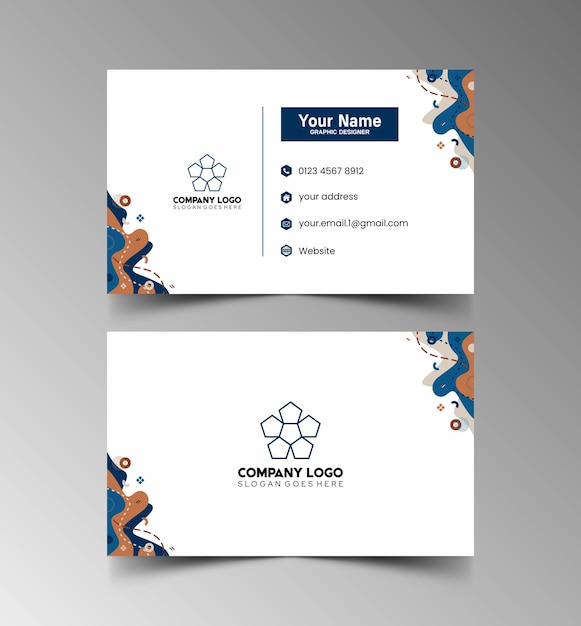 Modelo de diseño simple de nombre y tarjeta de identificación 10