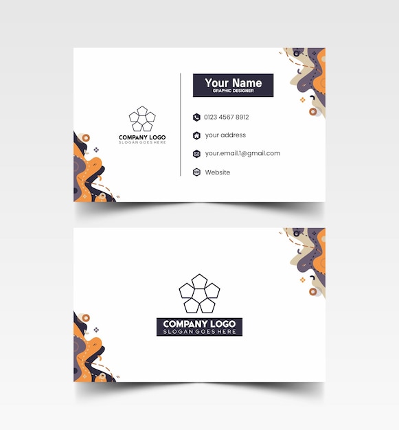 Modelo de diseño simple de nombre y tarjeta de identificación 10