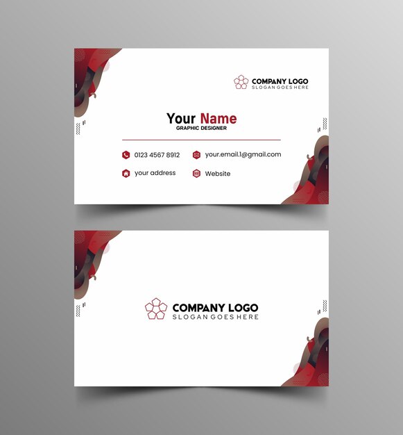 Modelo de diseño simple de nombre y tarjeta de identificación 10