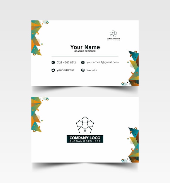 Modelo de diseño simple de nombre y tarjeta de identificación 10
