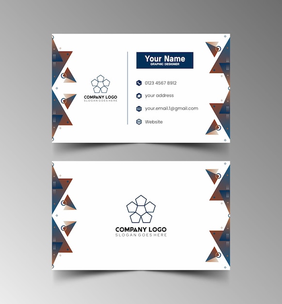 Modelo de diseño simple de nombre y tarjeta de identificación 10