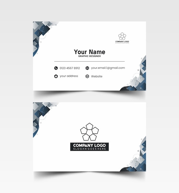 Modelo de diseño simple de nombre y tarjeta de identificación 10