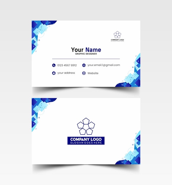 Modelo de diseño simple de nombre y tarjeta de identificación 10