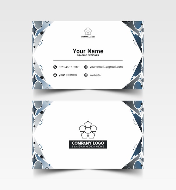Modelo de diseño simple de nombre y tarjeta de identificación 10