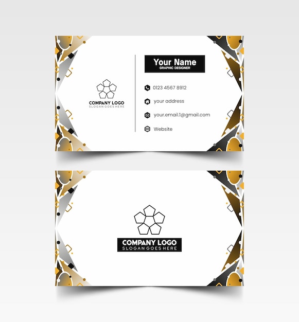 Modelo de diseño simple de nombre y tarjeta de identificación 10