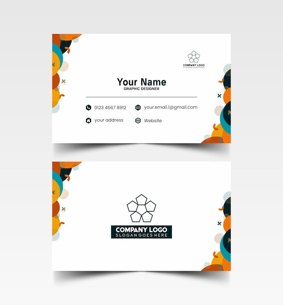 Modelo de diseño simple de nombre y tarjeta de identificación 10