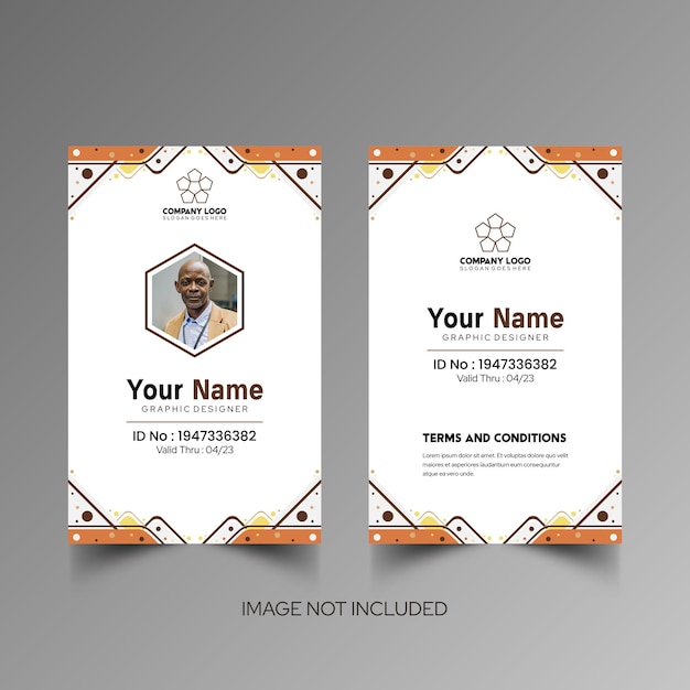 Modelo de diseño simple de nombre y tarjeta de identificación 10