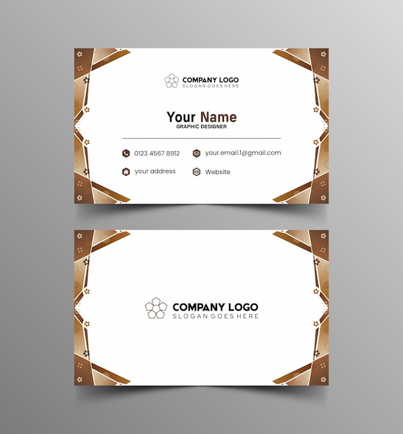 Modelo de diseño simple de nombre y tarjeta de identificación 10