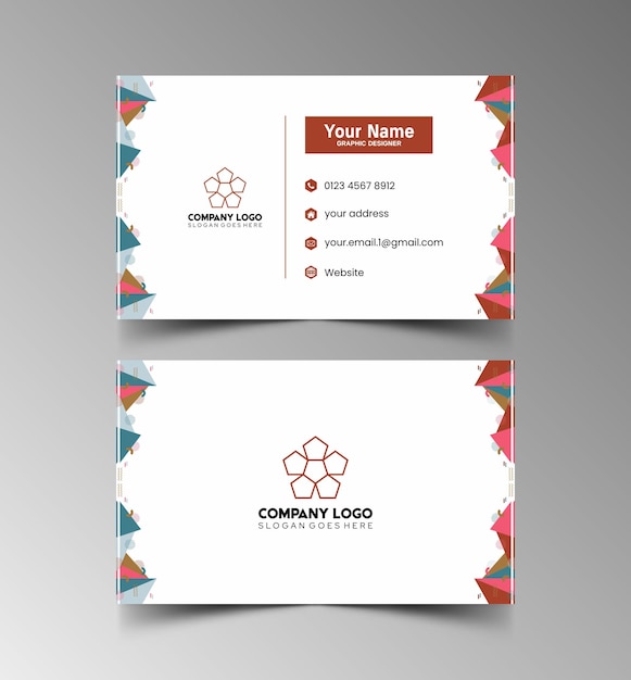 Modelo de diseño simple de nombre y tarjeta de identificación 10