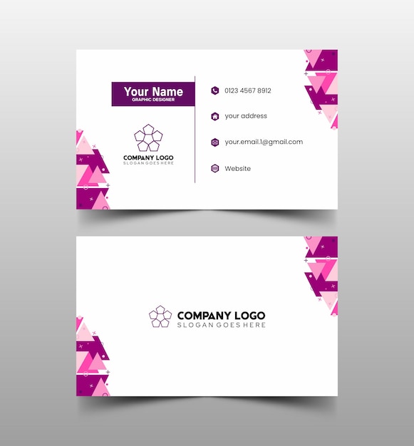 Modelo de diseño simple de nombre y tarjeta de identificación 10