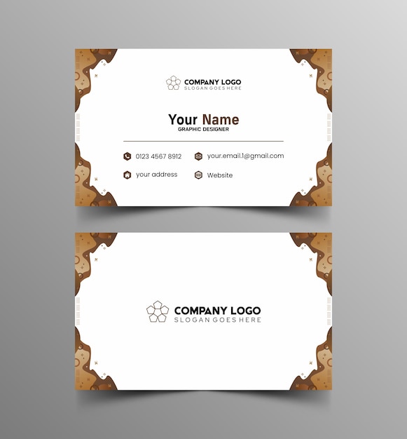 Modelo de diseño simple de nombre y tarjeta de identificación 10