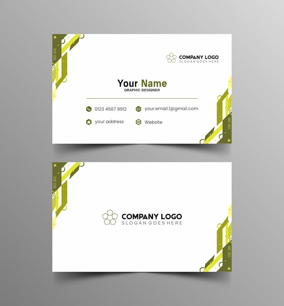 Modelo de diseño simple de nombre y tarjeta de identificación 10