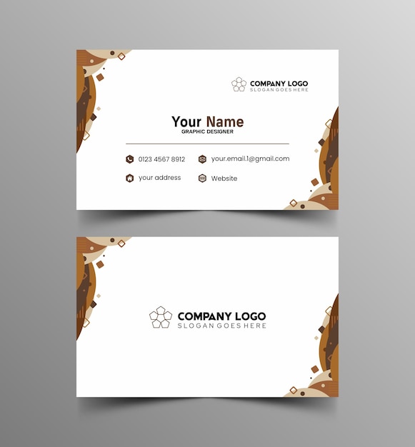 Modelo de diseño simple de nombre y tarjeta de identificación 10