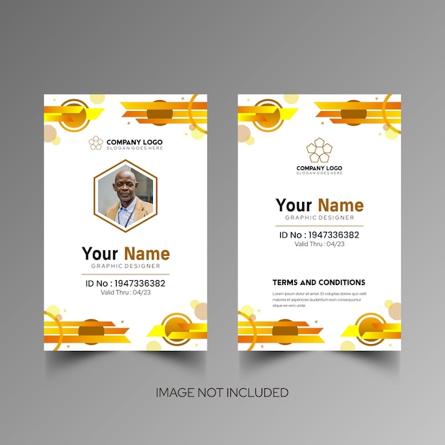 Modelo de diseño simple de nombre y tarjeta de identificación 10