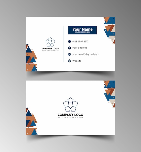 Modelo de diseño simple de nombre y tarjeta de identificación 10