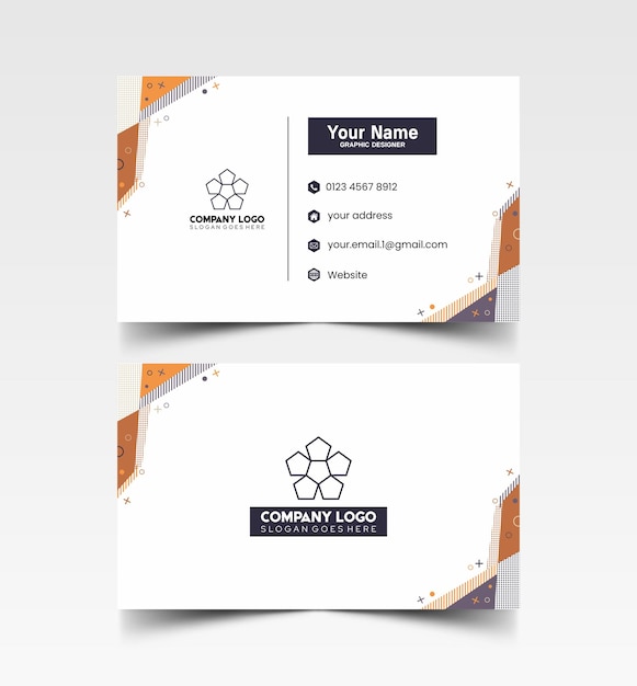 Modelo de diseño simple de nombre y tarjeta de identificación 10