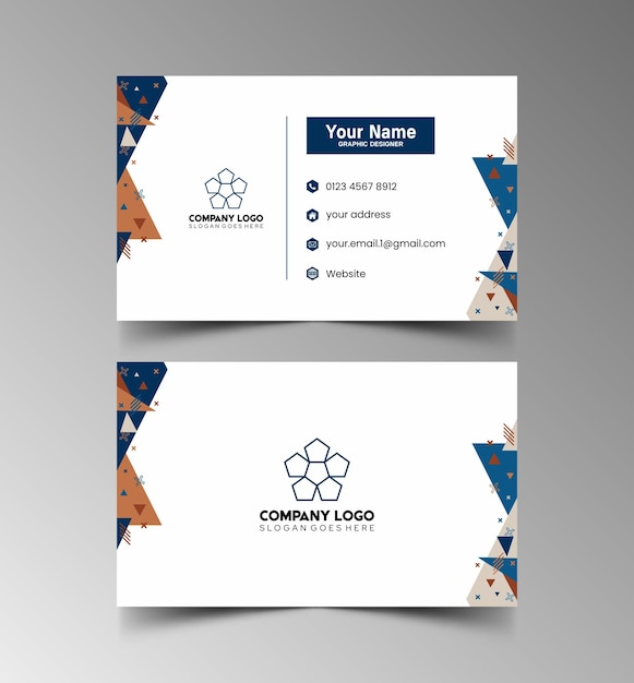 Modelo de diseño simple de nombre y tarjeta de identificación 10