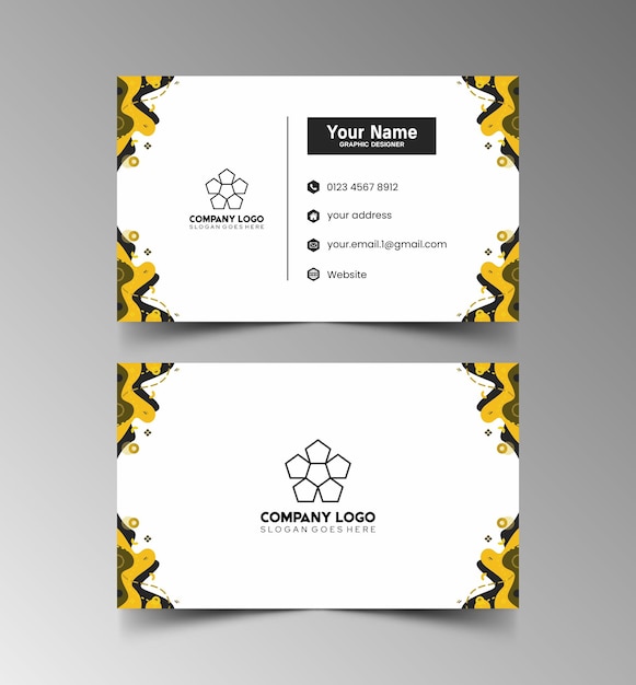 Modelo de diseño simple de nombre y tarjeta de identificación 10