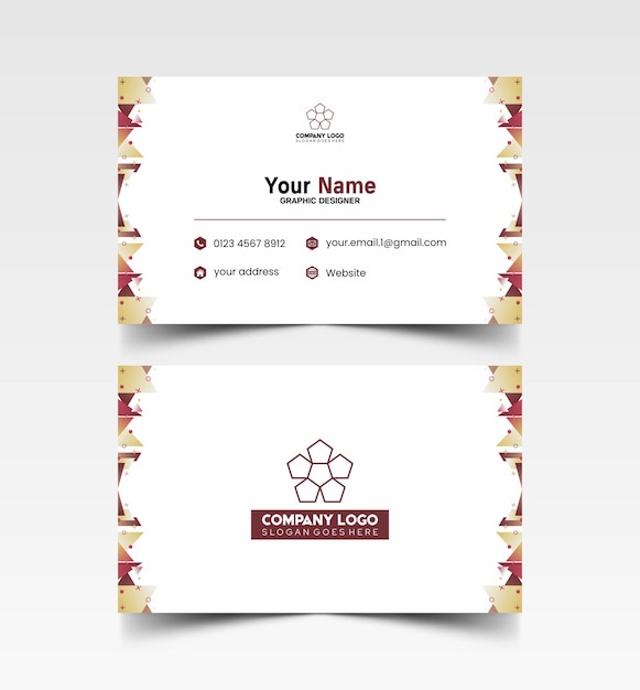 Modelo de diseño simple de nombre y tarjeta de identificación 10