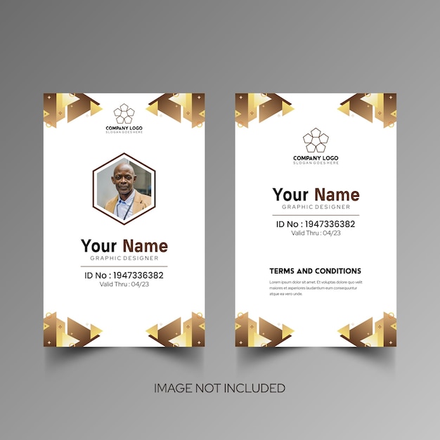 Modelo de diseño simple de nombre y tarjeta de identificación 10