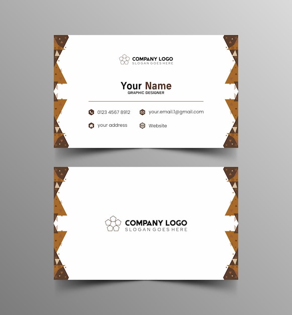 Modelo de diseño simple de nombre y tarjeta de identificación 10