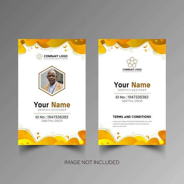 Modelo de diseño simple de nombre y tarjeta de identificación 10
