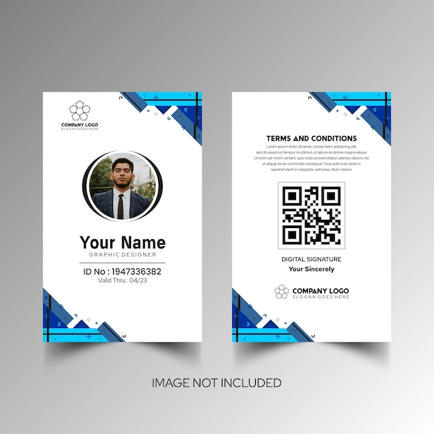 Modelo de diseño simple de nombre y tarjeta de identificación 10