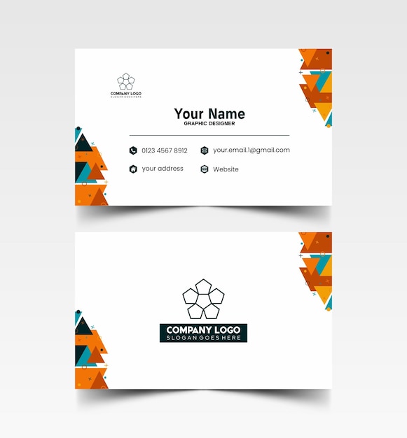 Modelo de diseño simple de nombre y tarjeta de identificación 10