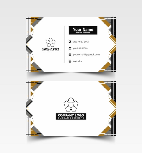 Modelo de diseño simple de nombre y tarjeta de identificación 10