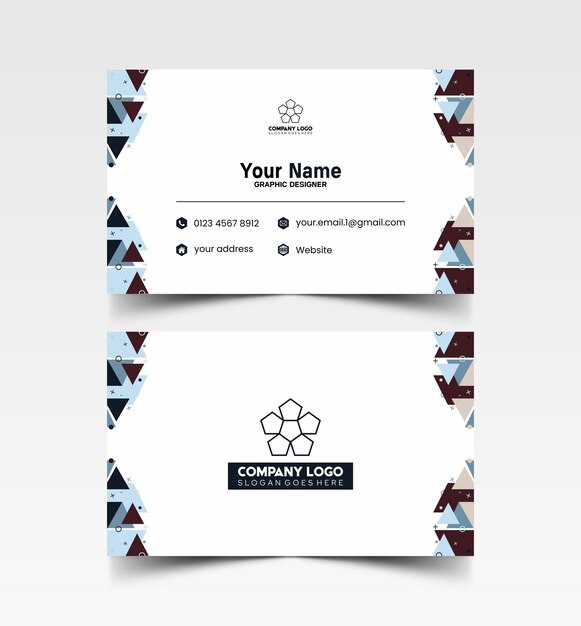 Modelo de diseño simple de nombre y tarjeta de identificación 10