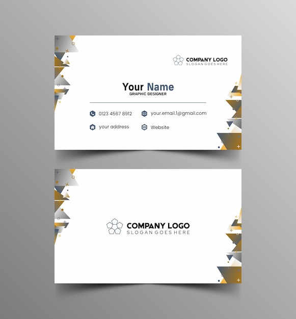 Modelo de diseño simple de nombre y tarjeta de identificación 10