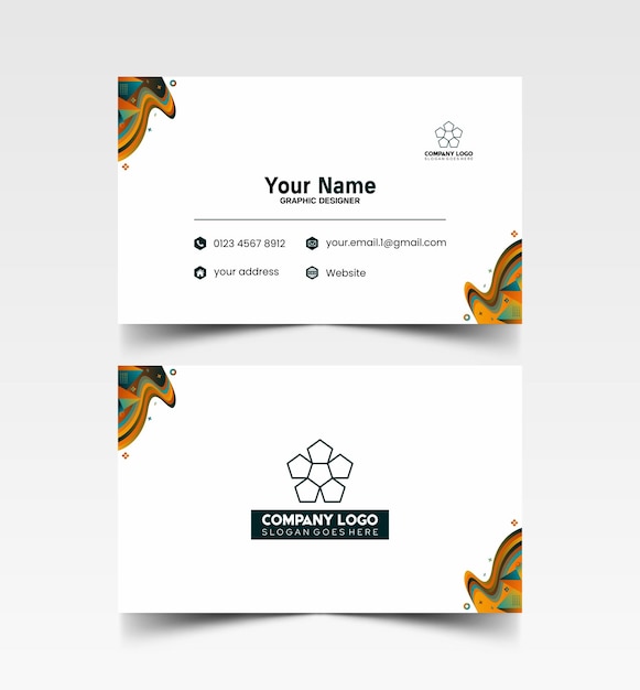 Modelo de diseño simple de nombre y tarjeta de identificación 10