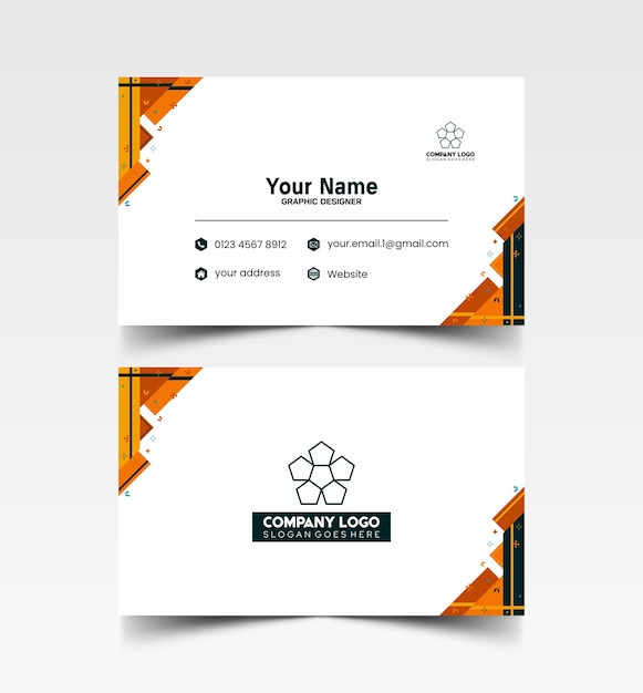 Modelo de diseño simple de nombre y tarjeta de identificación 10