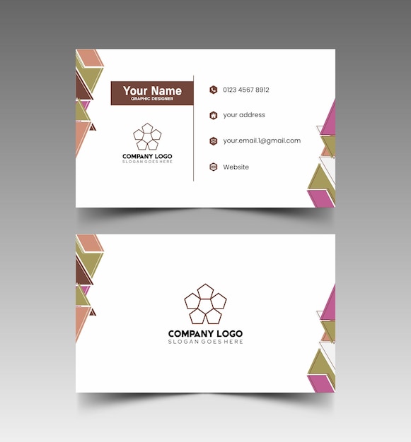 Modelo de diseño simple de nombre y tarjeta de identificación 10