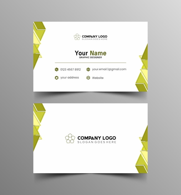 Modelo de diseño simple de nombre y tarjeta de identificación 10