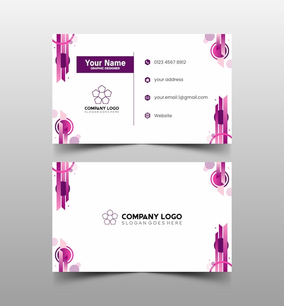 Modelo de diseño simple de nombre y tarjeta de identificación 10