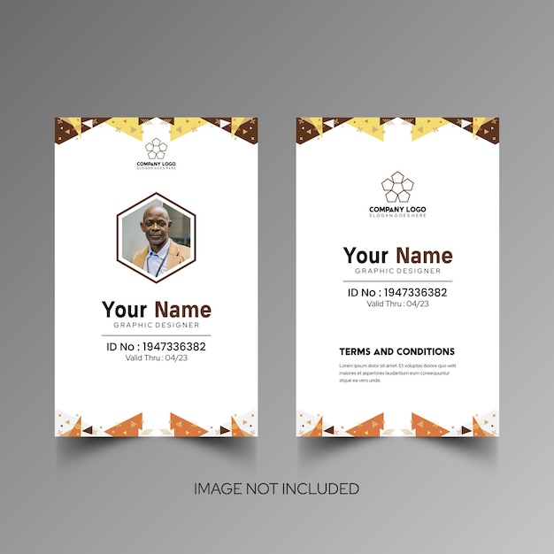 Modelo de diseño simple de nombre y tarjeta de identificación 10