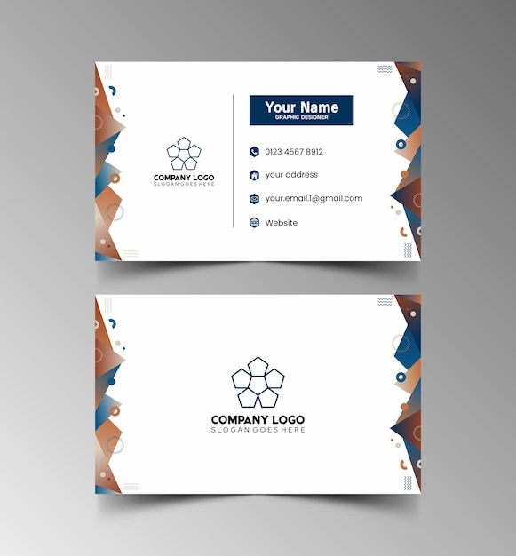 Modelo de diseño simple de nombre y tarjeta de identificación 10