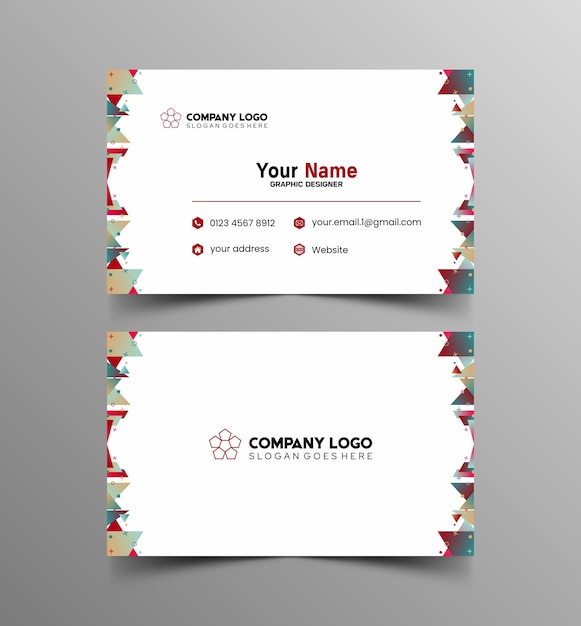 Modelo de diseño simple de nombre y tarjeta de identificación 10
