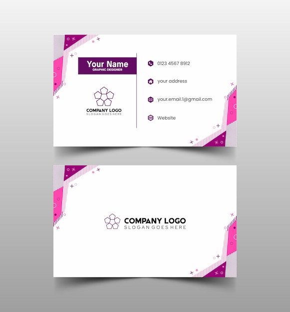 Modelo de diseño simple de nombre y tarjeta de identificación 10