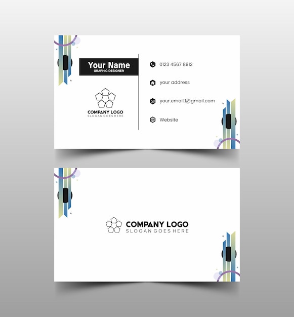 Modelo de diseño simple de nombre y tarjeta de identificación 10